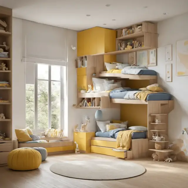 Concept render: Kids' room, placeholder imagery